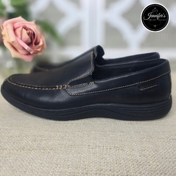 Cole Haan Men's Black Lewiston Venetian Leather Loafers Size 10W - Picture 4 of 14